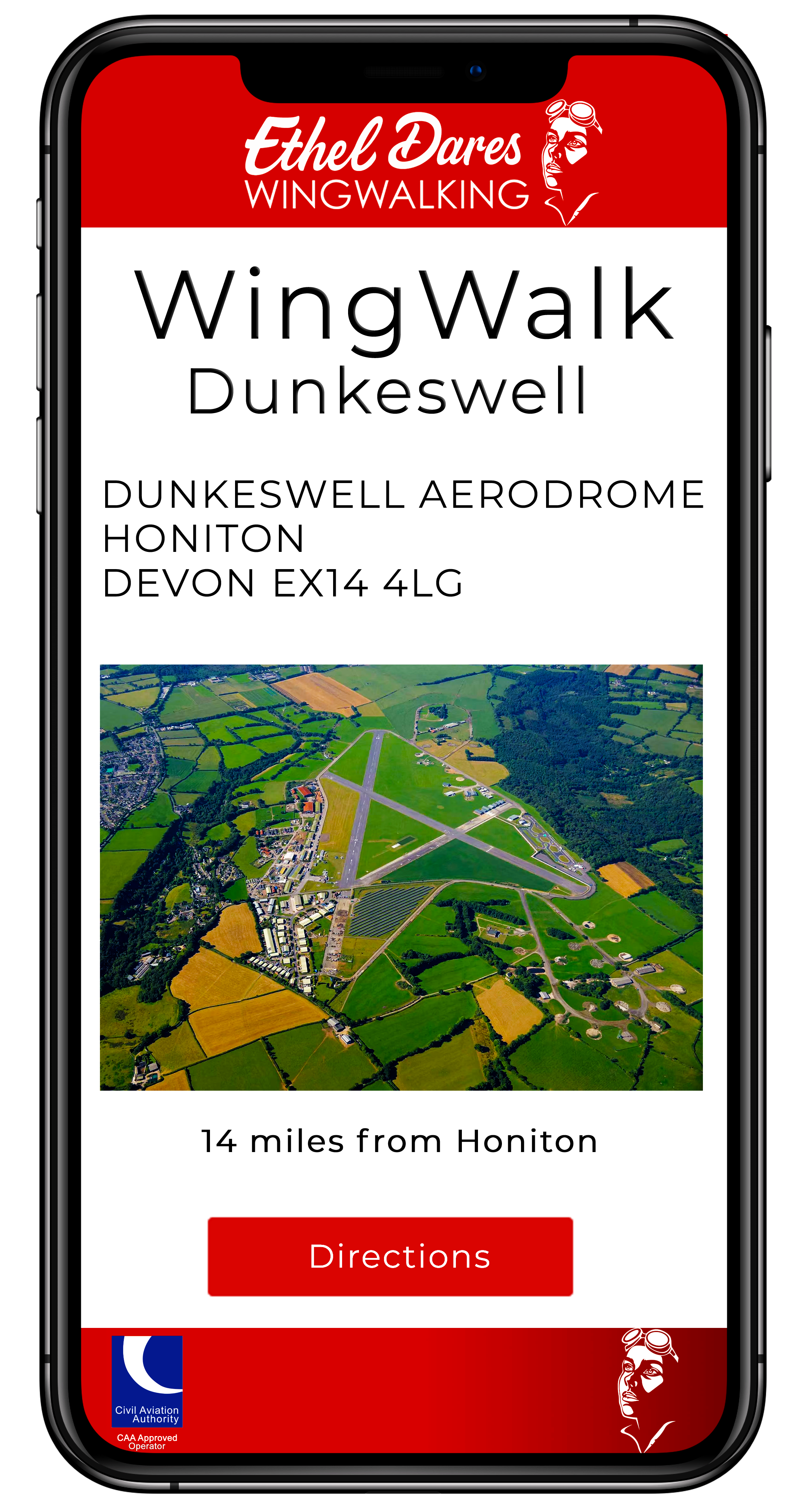 wingwalk with Ethel Dares Locations in Yorkshire, Cambridgeshire, Essex, London and Isle of Wight and Devon
